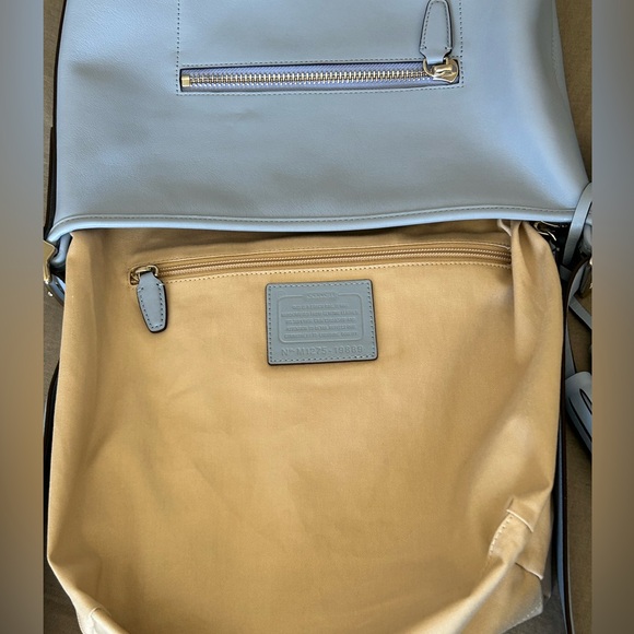 COACH Legacy Tassel Top Smooth Leather Duffel in Periwinkle - Picture 9 of 11